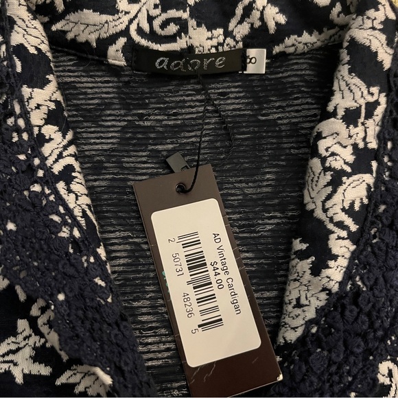 Girls Adore Navy and White Vintage Flared Cardigan size 7/8yr - Picture 7 of 7